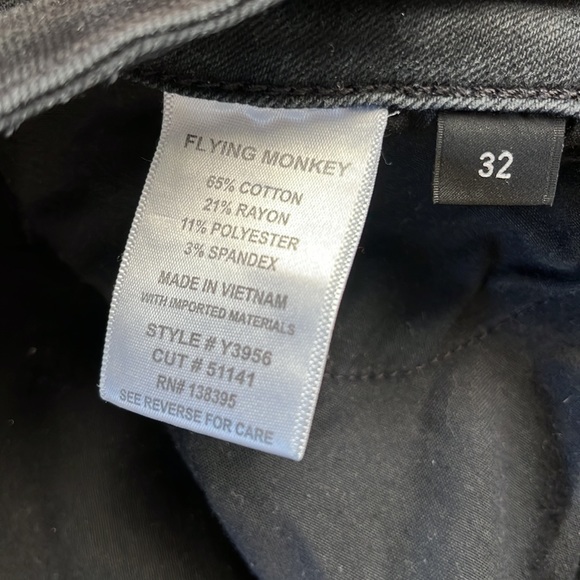 High Rise Flying Monkey straight jeans size 32 - Picture 4 of 4
